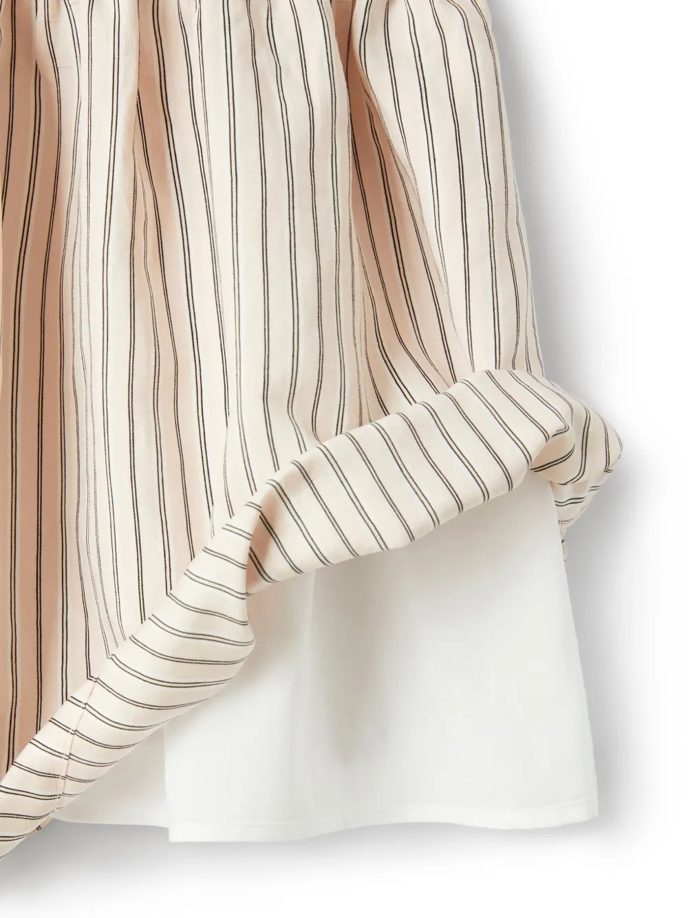 Il Gufo Gestreepte jurk Beige