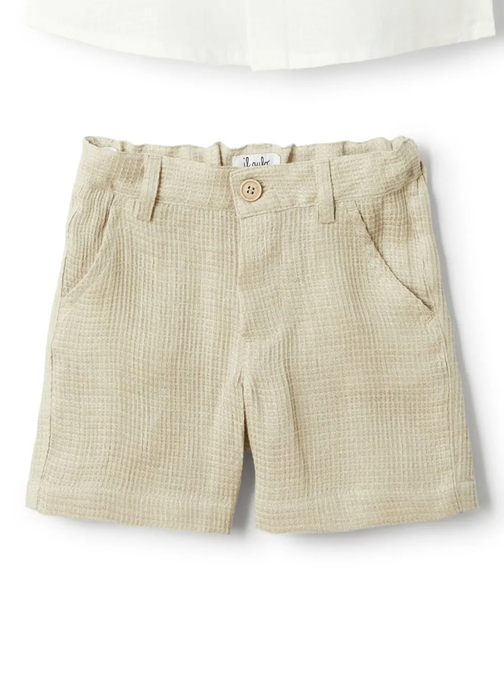 Il Gufo Textured Shorts In White
