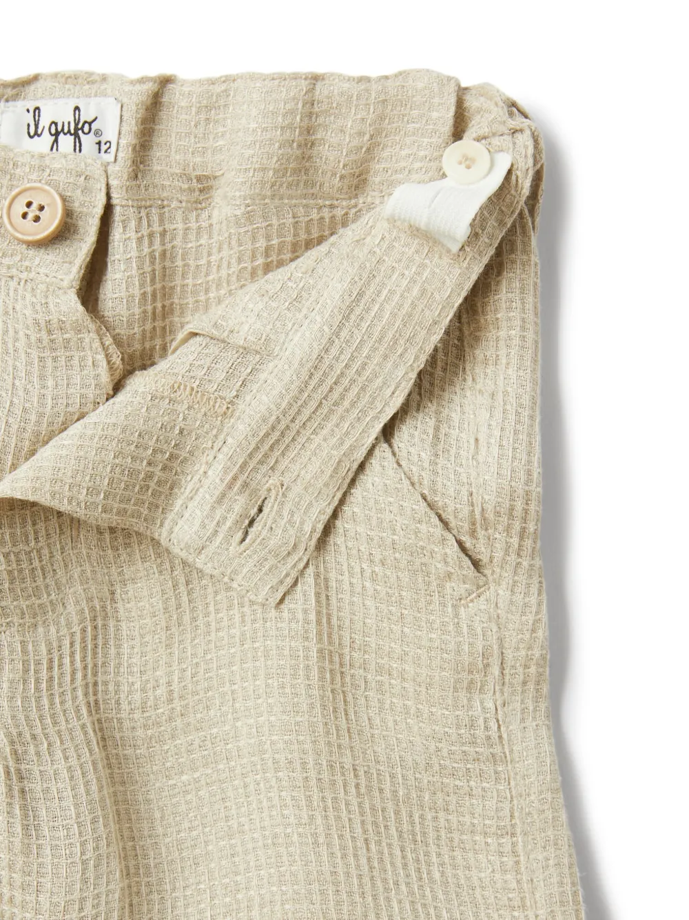 Il Gufo Shirt en shorts met textuur Wit