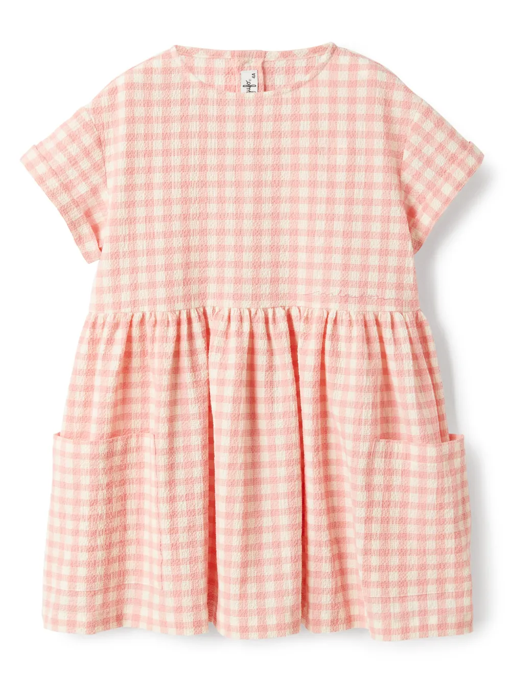 Il Gufo check-pattern mini dress | Pink | Image 1