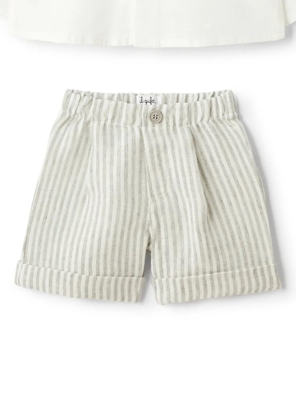 Il Gufo Striped Shorts In White