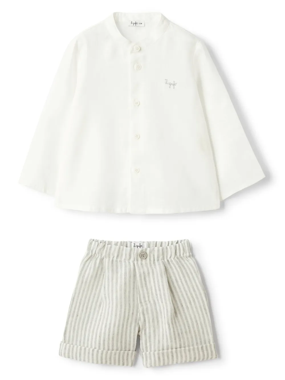 Il Gufo Shirt en shorts Wit