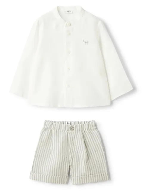 Il Gufo linen shirt and shorts set