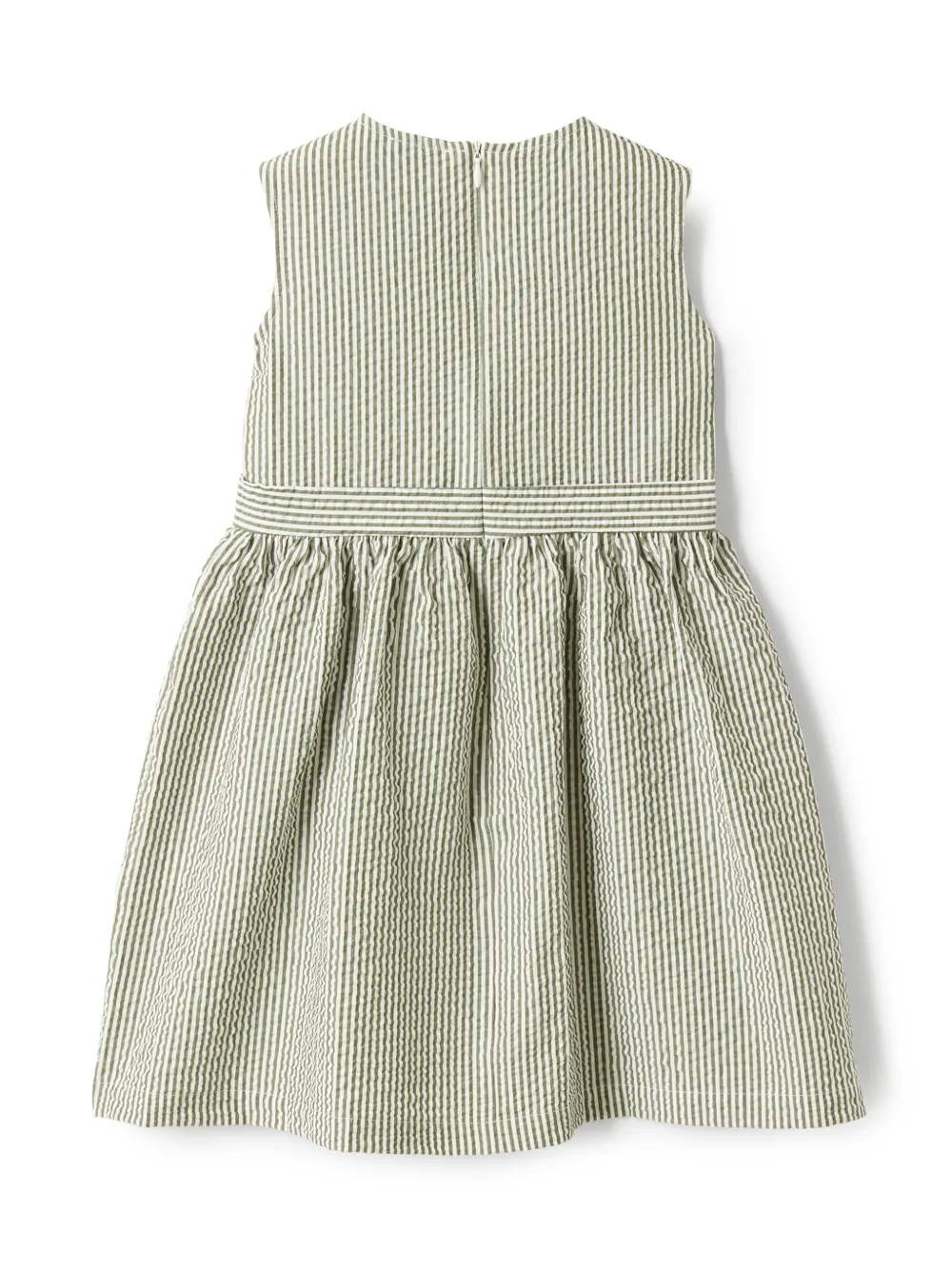 Il Gufo Gestreepte mini-jurk - Groen