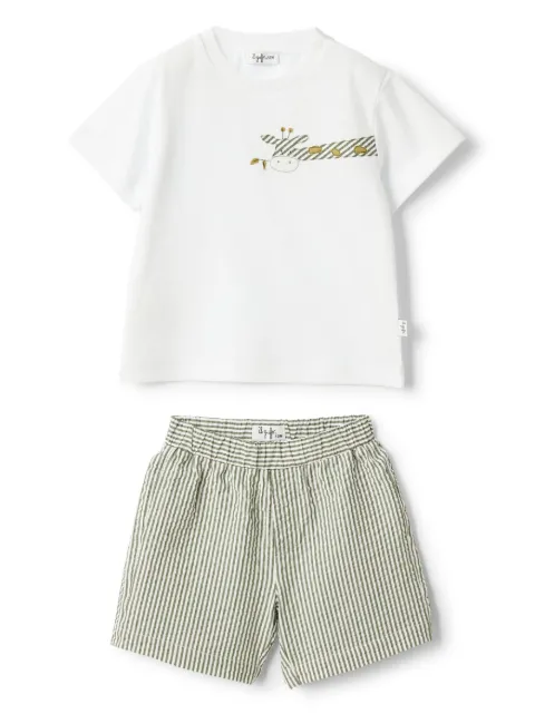 Il Gufo set de layera y shorts de jirafa