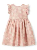 Il Gufo all-over logo-print dress - Pink