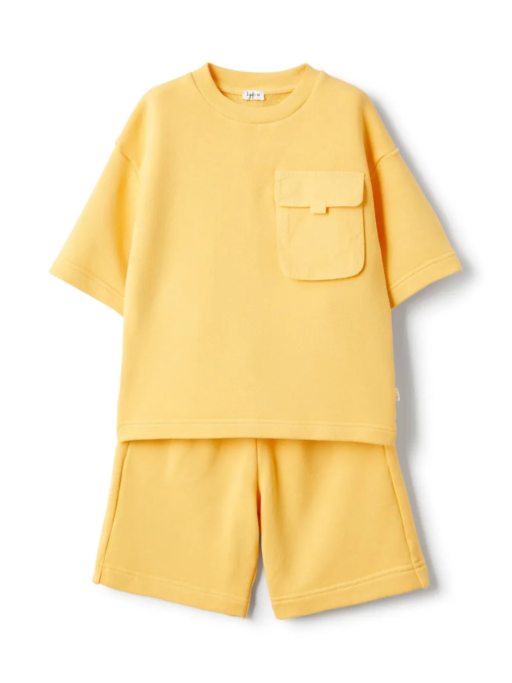 Il Gufo Katoenen top en shorts Geel