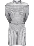 Jean Paul Gaultier illusion mini dress - White