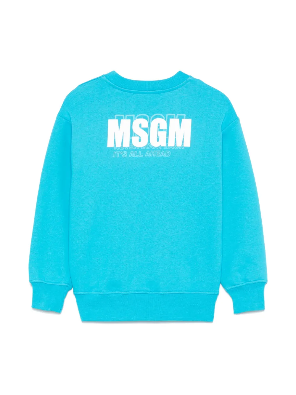 MSGM Kids logo-print sweatshirt - Blauw