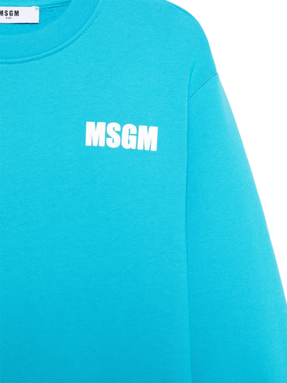 MSGM Kids Sweater met logoprint Blauw