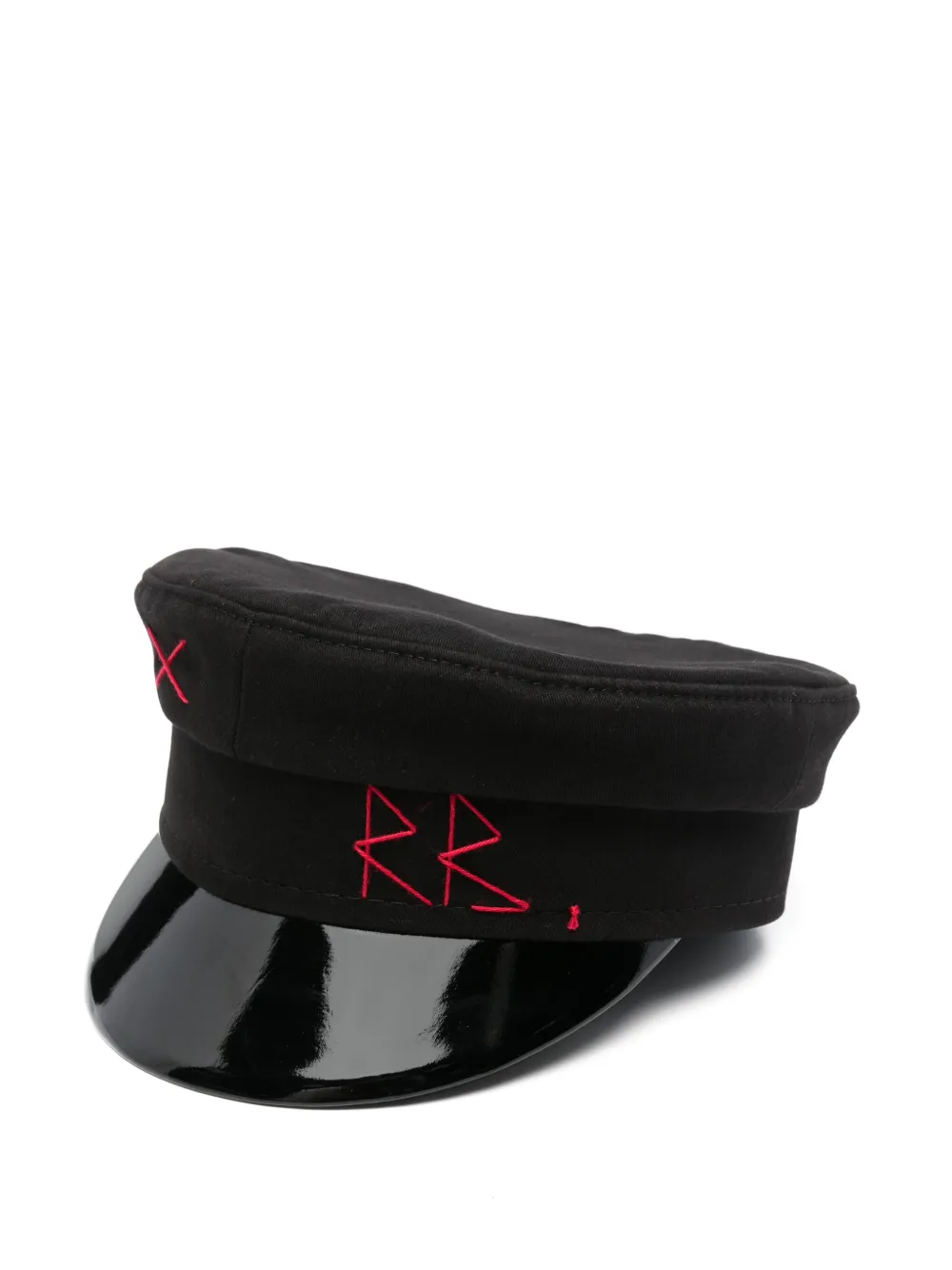 logo-embroidered baker boy hat