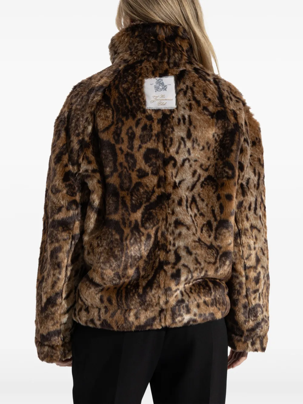 Jacquemus The Fernando Faux Leopard Jacket In Brown