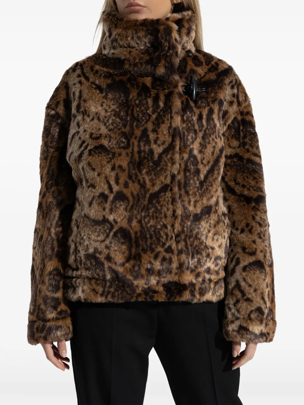 Jacquemus The Fernando Faux Leopard Jacket In Brown