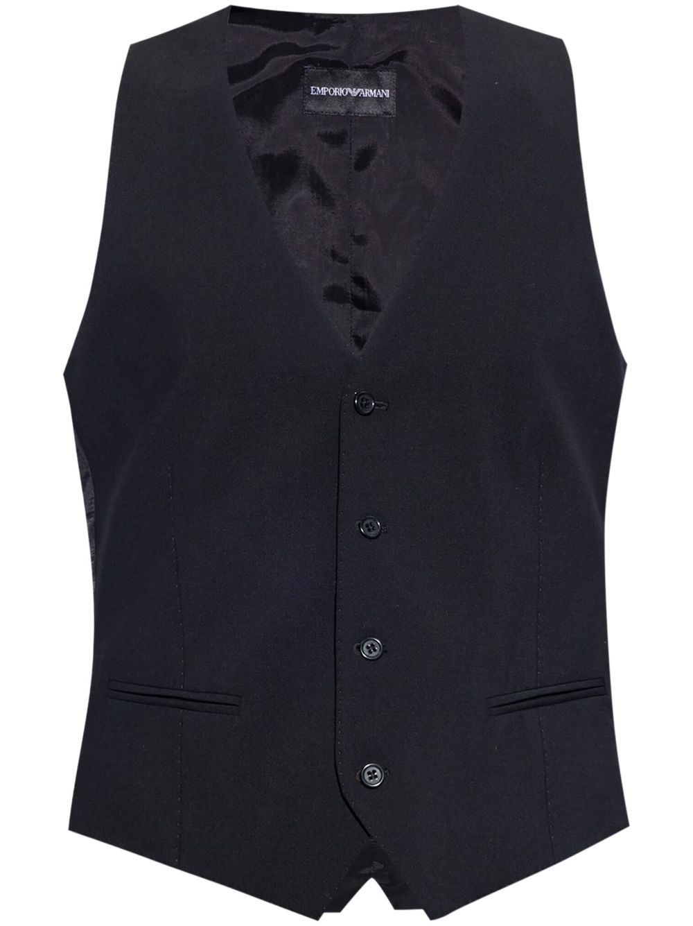 Emporio Armani wool waistcoat Zwart