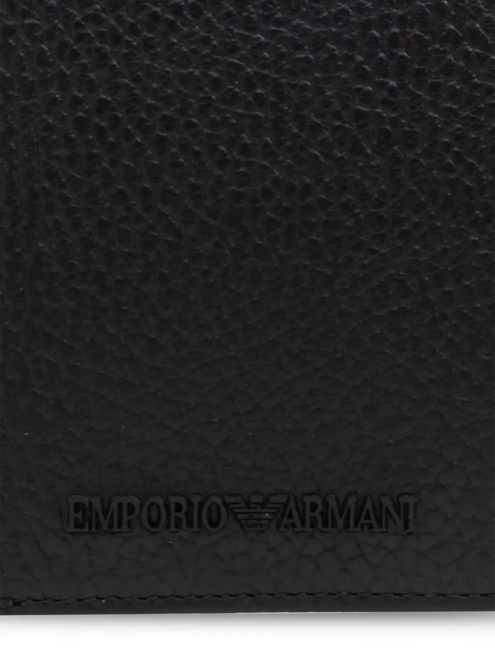 Emporio Armani Portemonnee met logo-reliëf Zwart