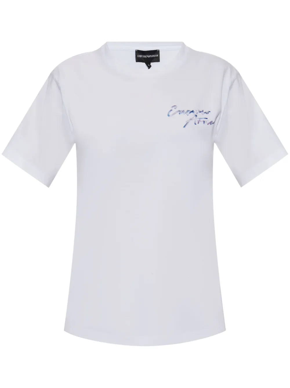 logo-embroidered T-shirt