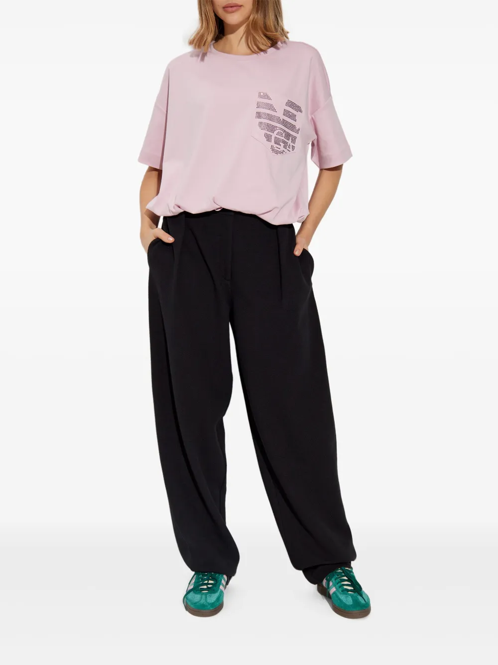 EMPORIO ARMANI LOGO-EMBELLISHED T-SHIRT