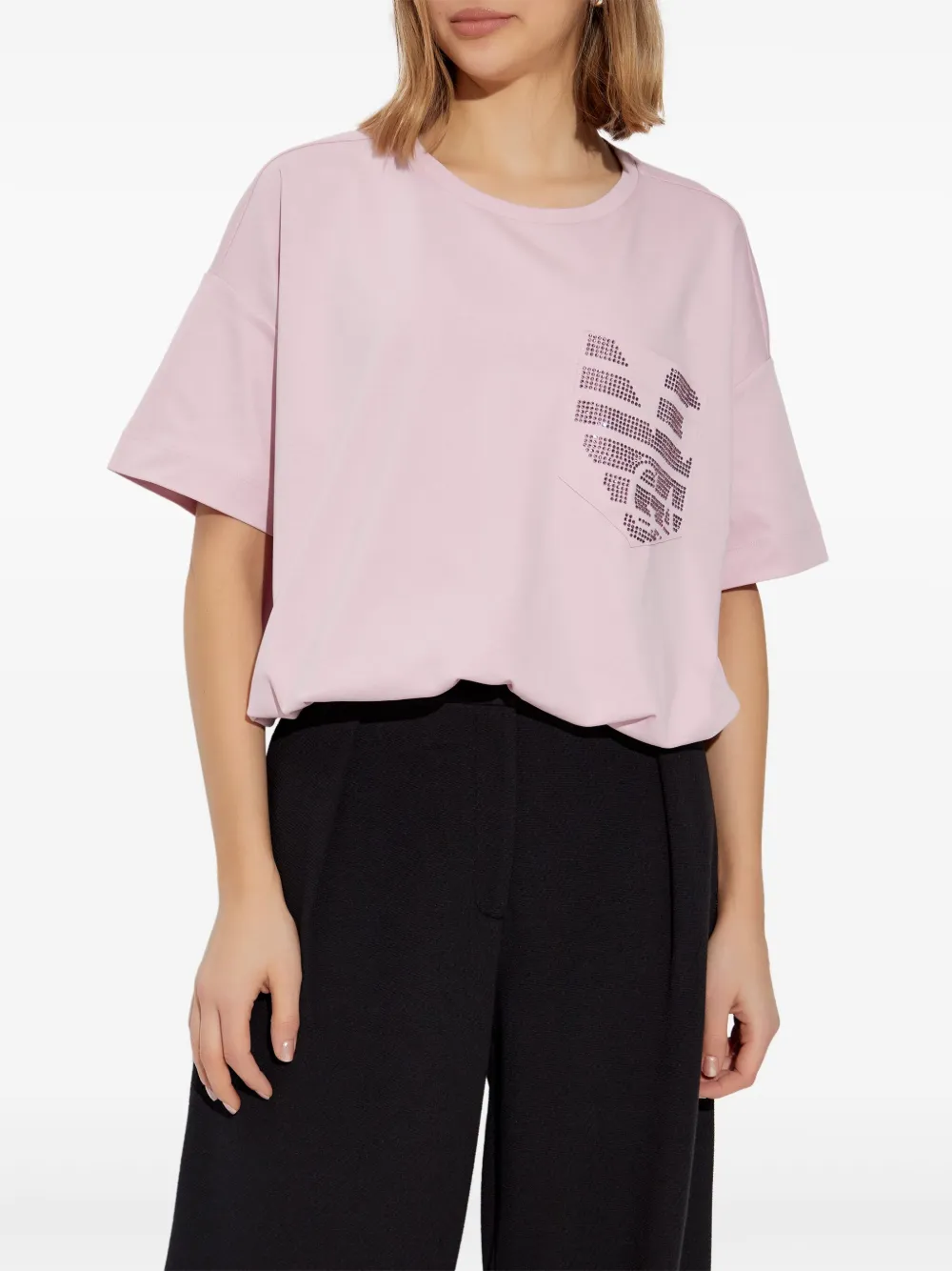 EMPORIO ARMANI LOGO-EMBELLISHED T-SHIRT