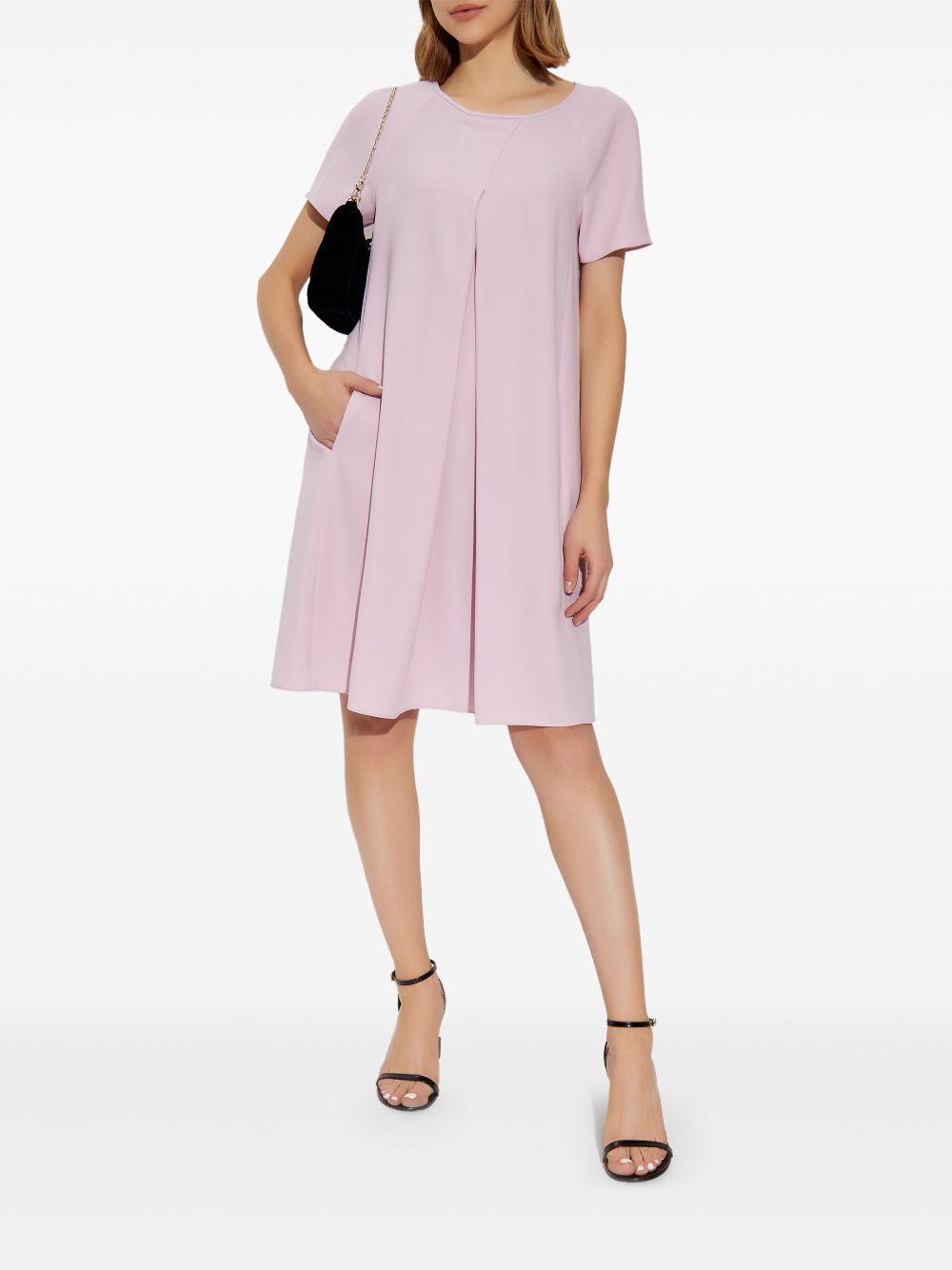 Emporio Armani Techno flared dress - Roze