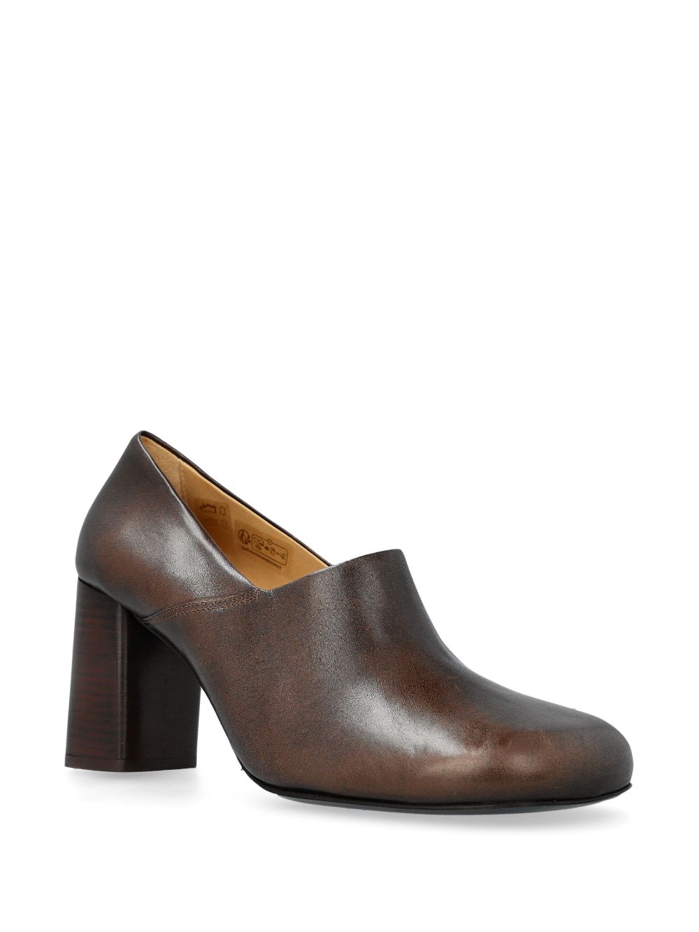 LEMAIRE 85mm leather pumps - Bruin