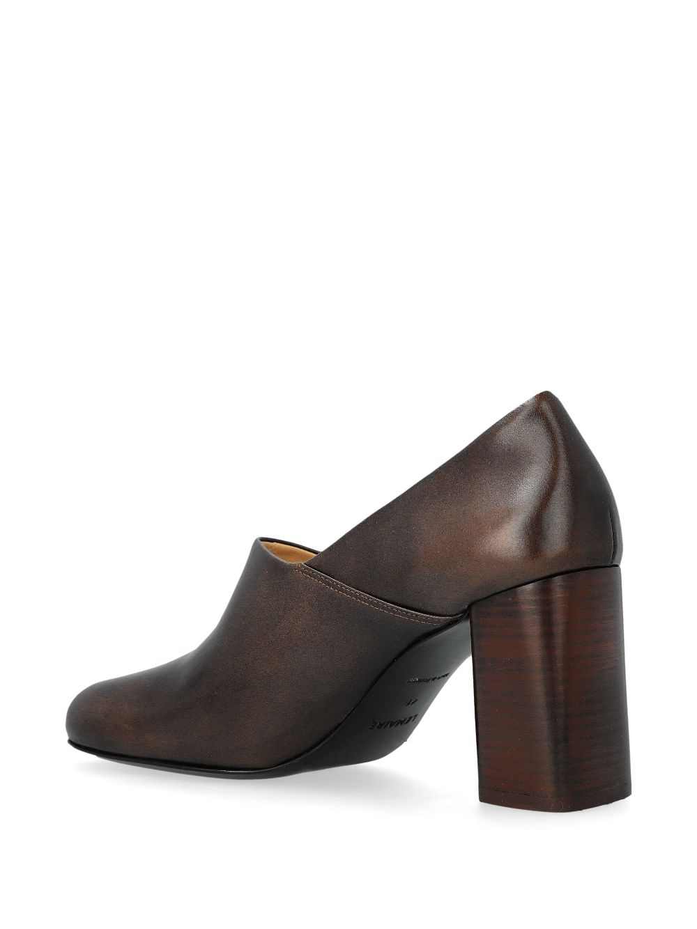 LEMAIRE 85mm leather pumps Brown