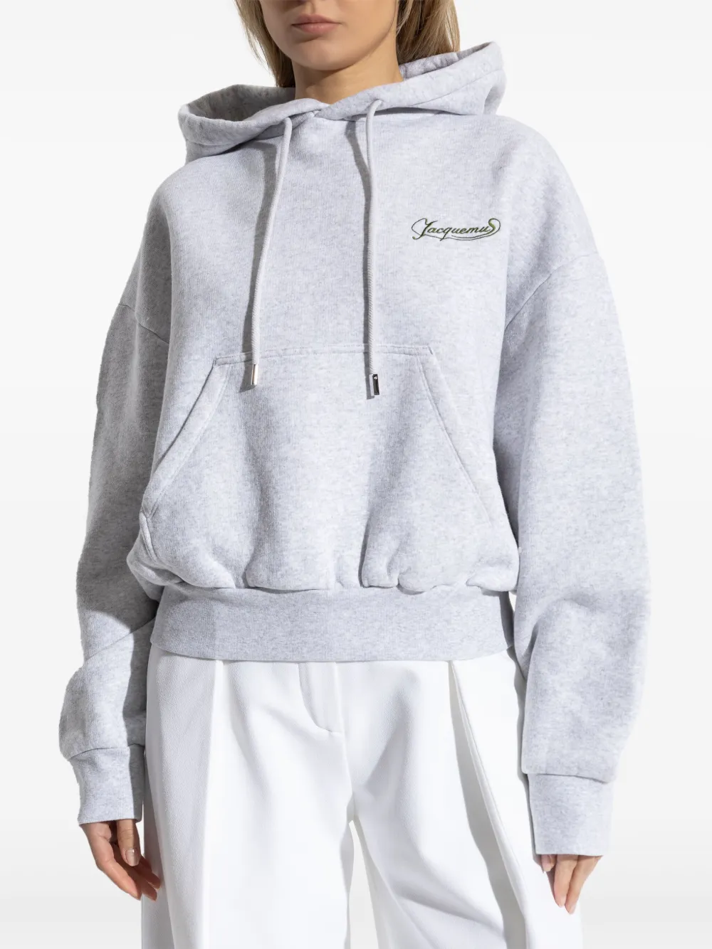 Jacquemus Hoodie met geborduurd logo Grijs