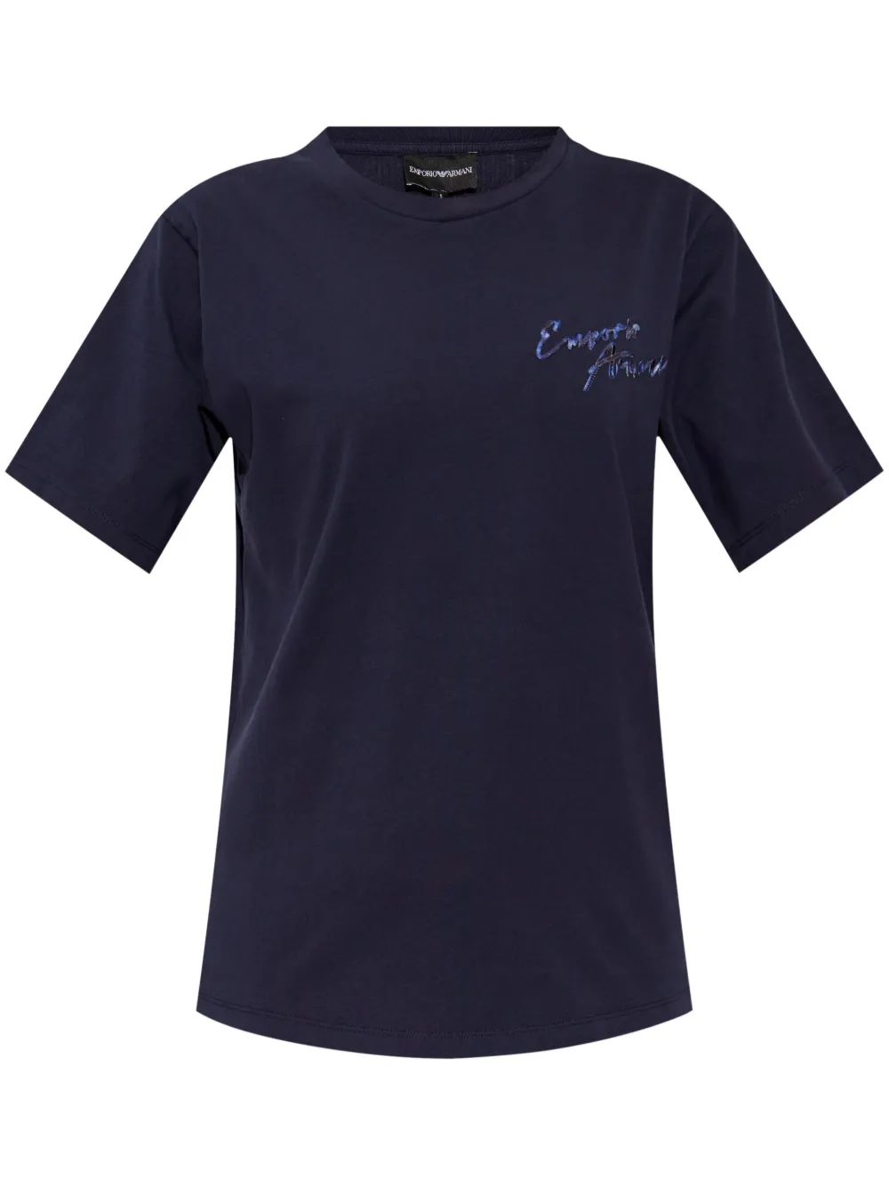 logo-embroidered T-shirt