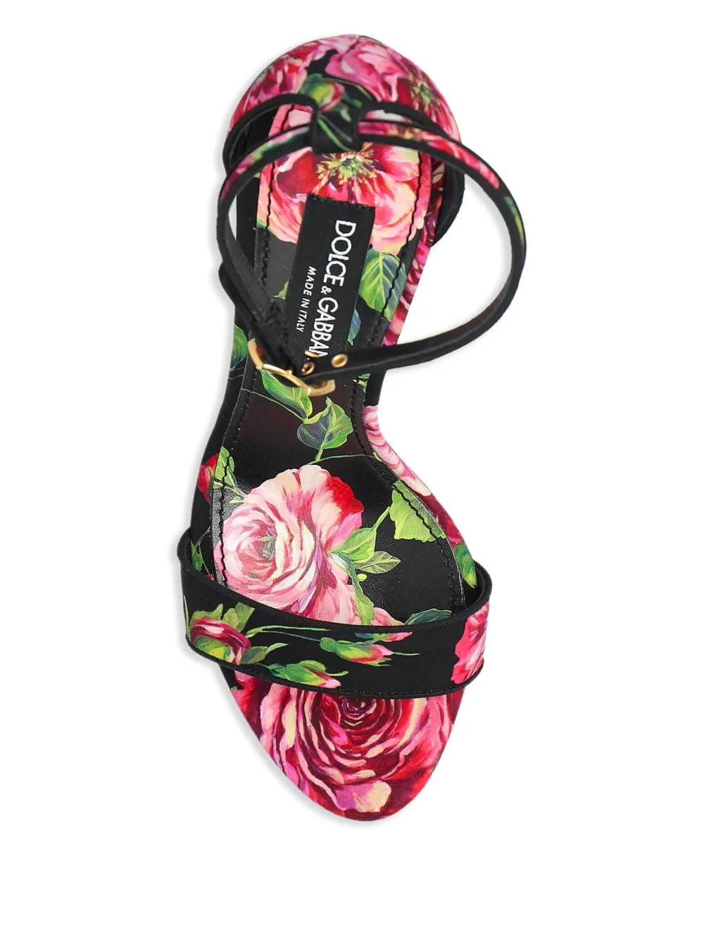 Dolce & Gabbana 115mm floral-print sandals Black