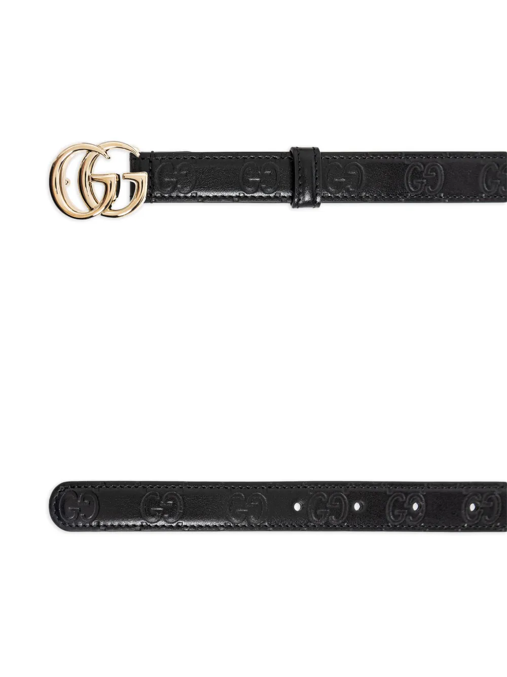 Gucci Riem met GG-logo - Zwart