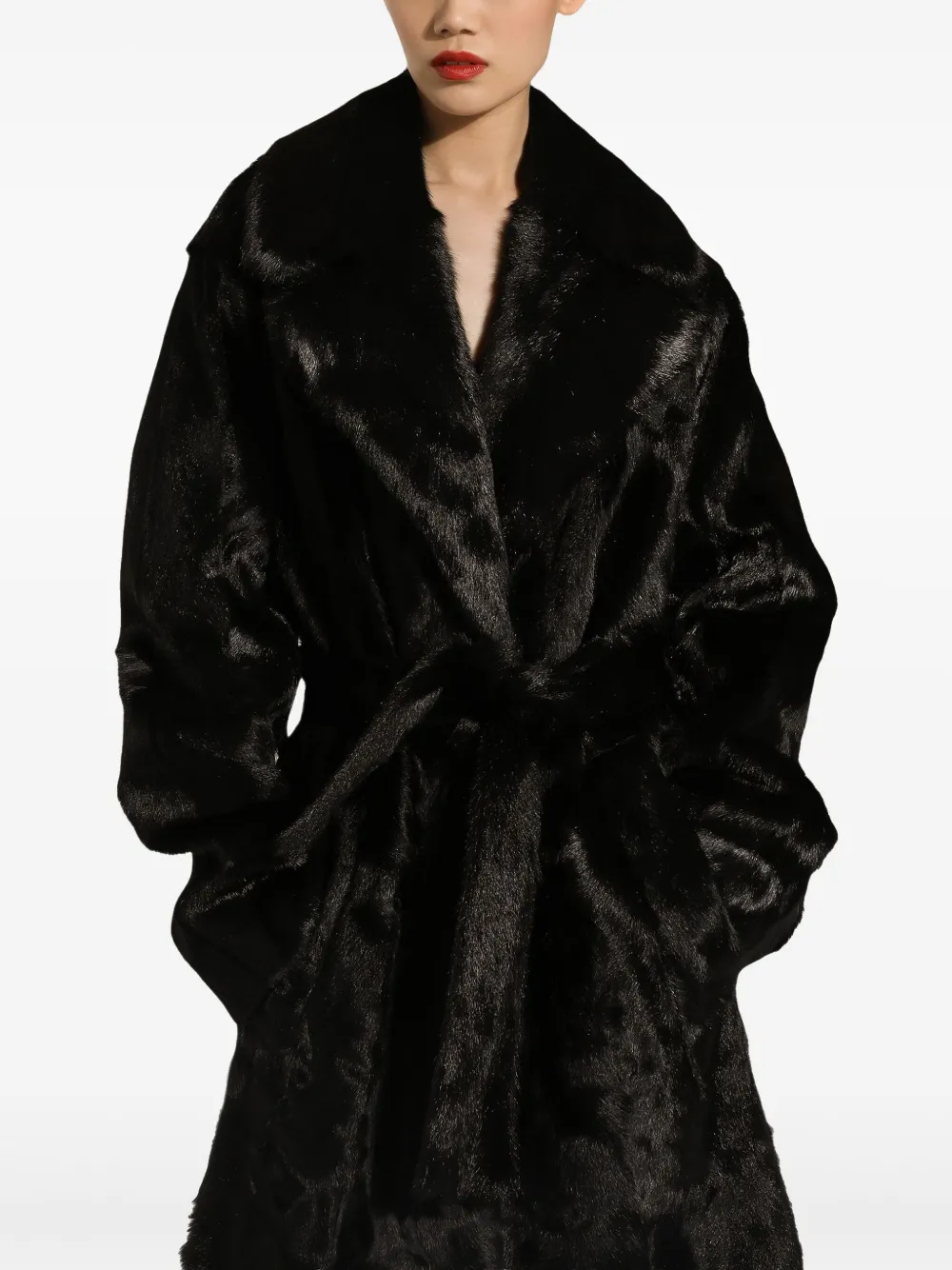 Dolce & Gabbana Leren jas Zwart