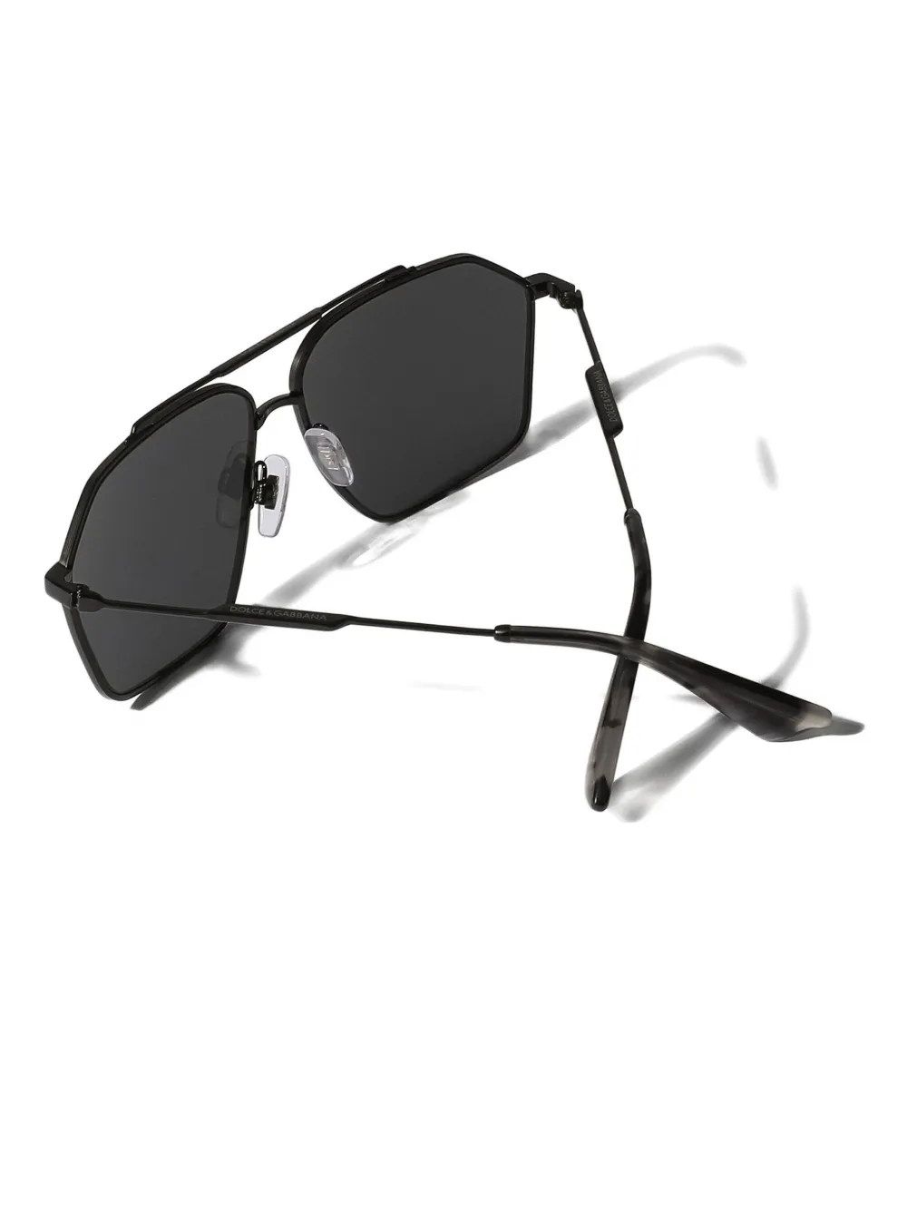 Dolce & Gabbana Stefano Pilot-frame Sunglasses In Black