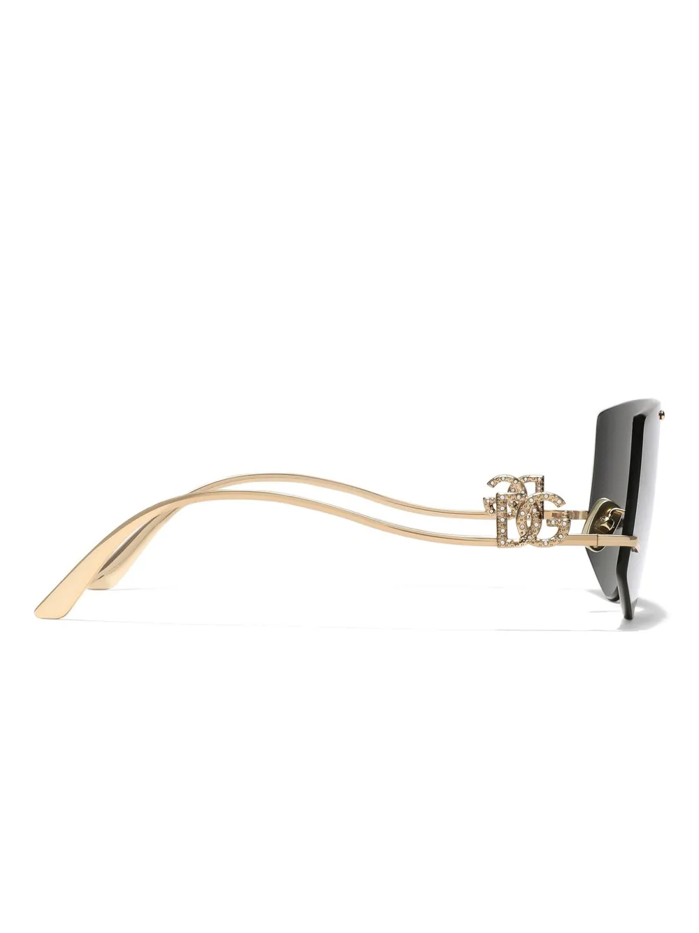 Dolce & Gabbana Eyewear Zonnebril met schild montuur Goud
