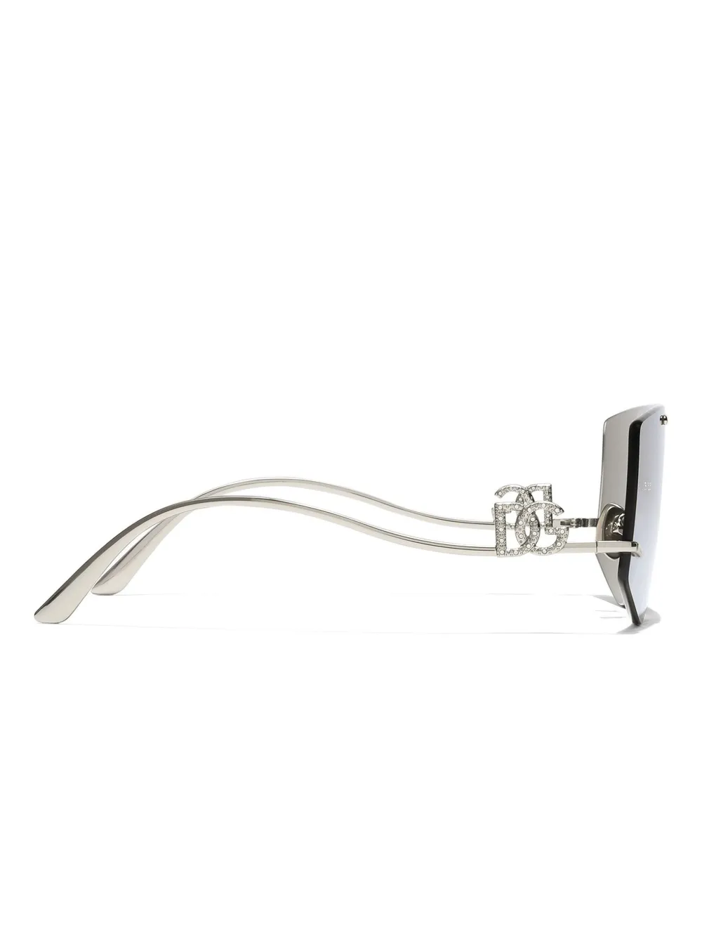 Dolce & Gabbana Shield-frame Sunglasses In Silver