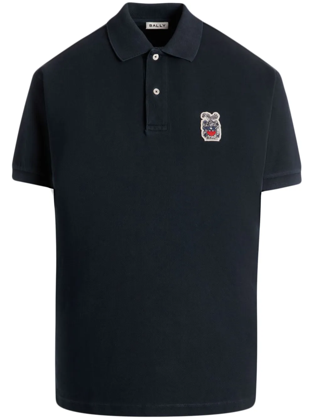 Bally polo à logo poitrine | bleu | Image 1