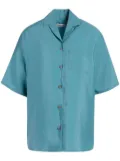 Bally logo-patch shirt - Blue