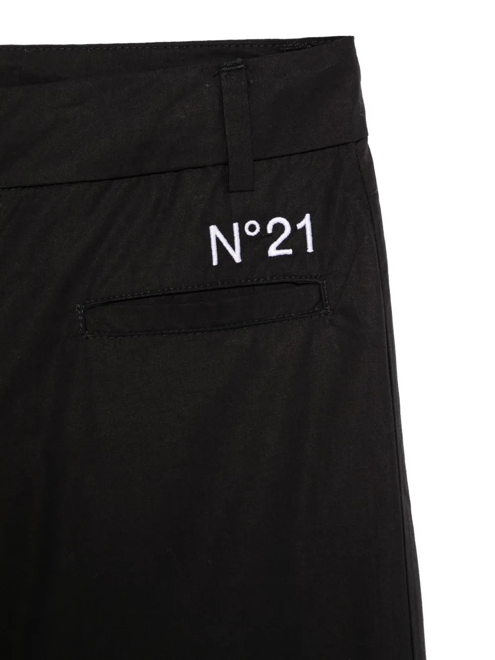 N°21 Logo-embroidered Trousers In Black