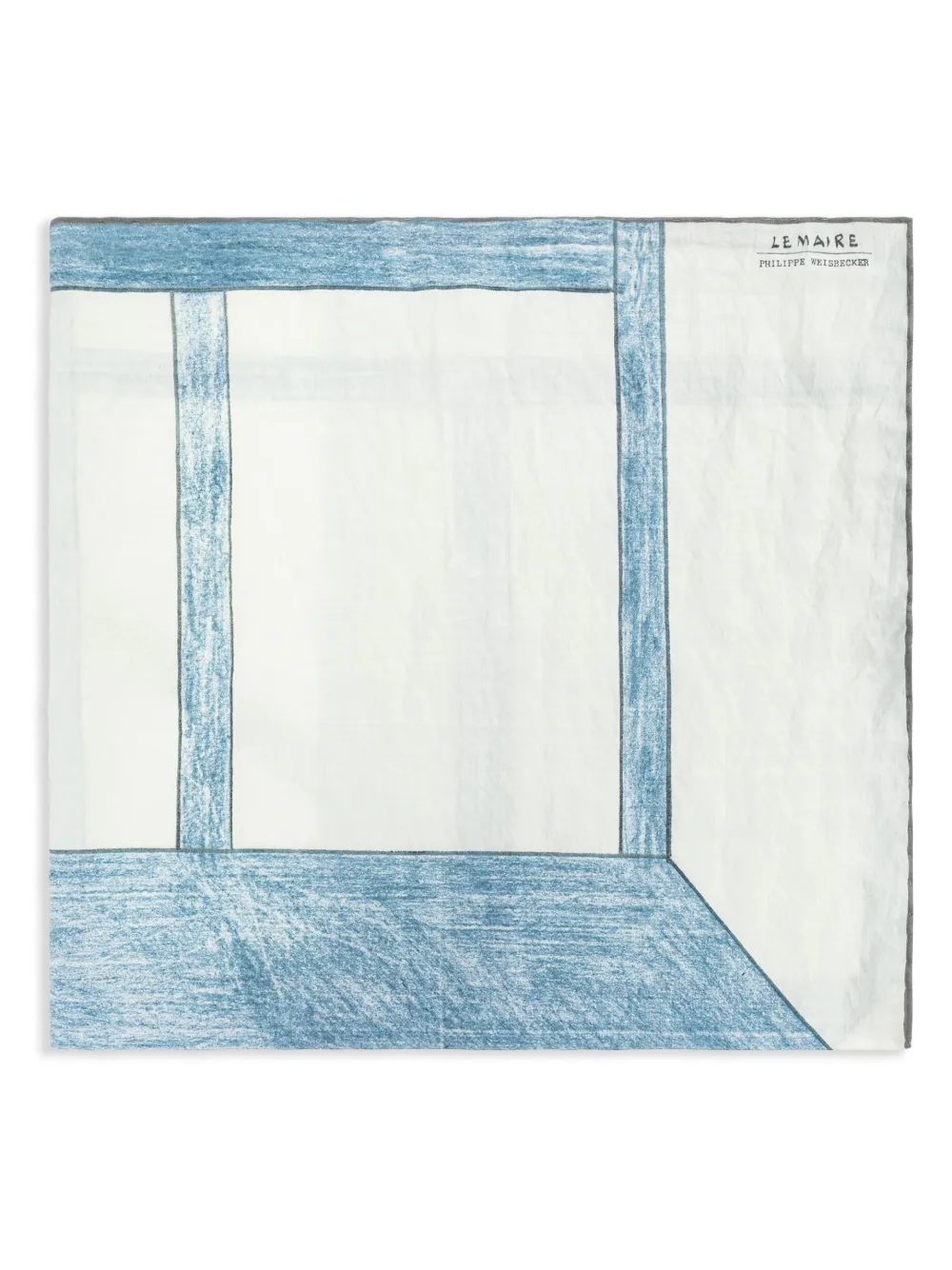 LEMAIRE painterly-print scarf | White | Image 1