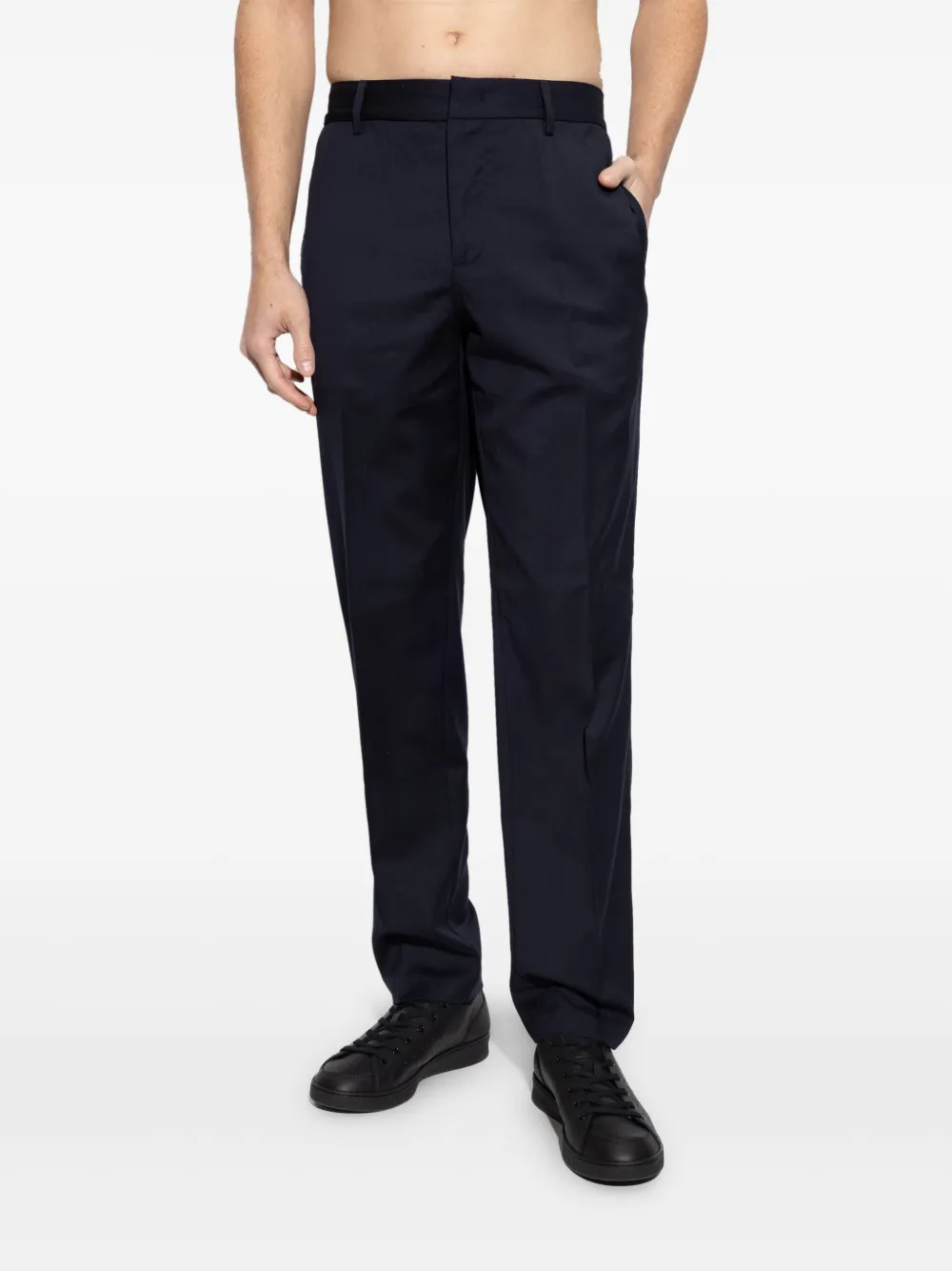 Emporio Armani Broek met logoplakkaat Blauw