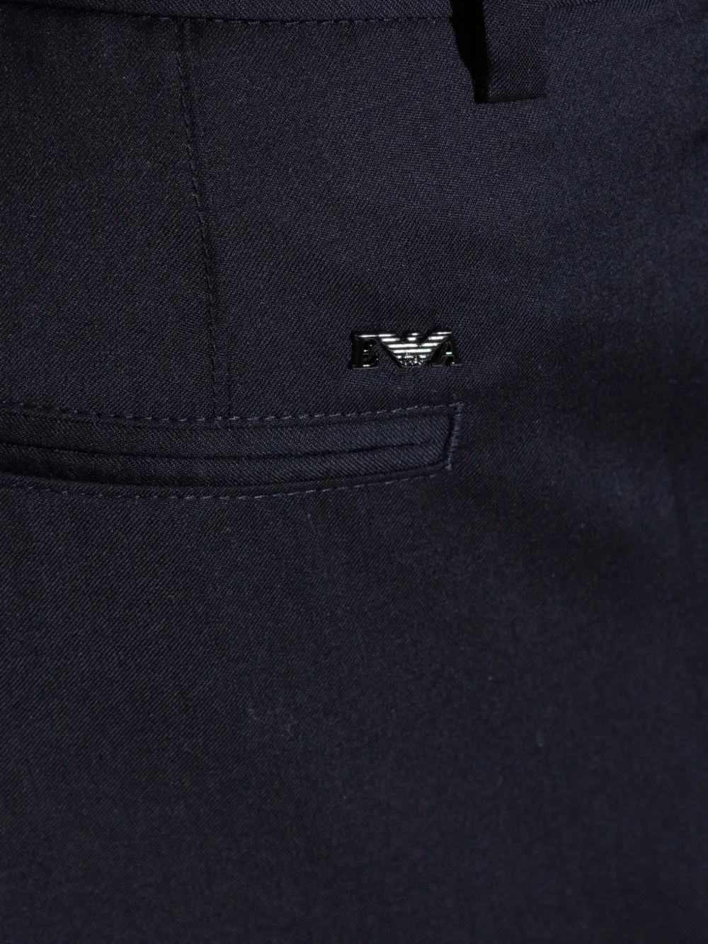 Emporio Armani Broek met logoplakkaat Blauw