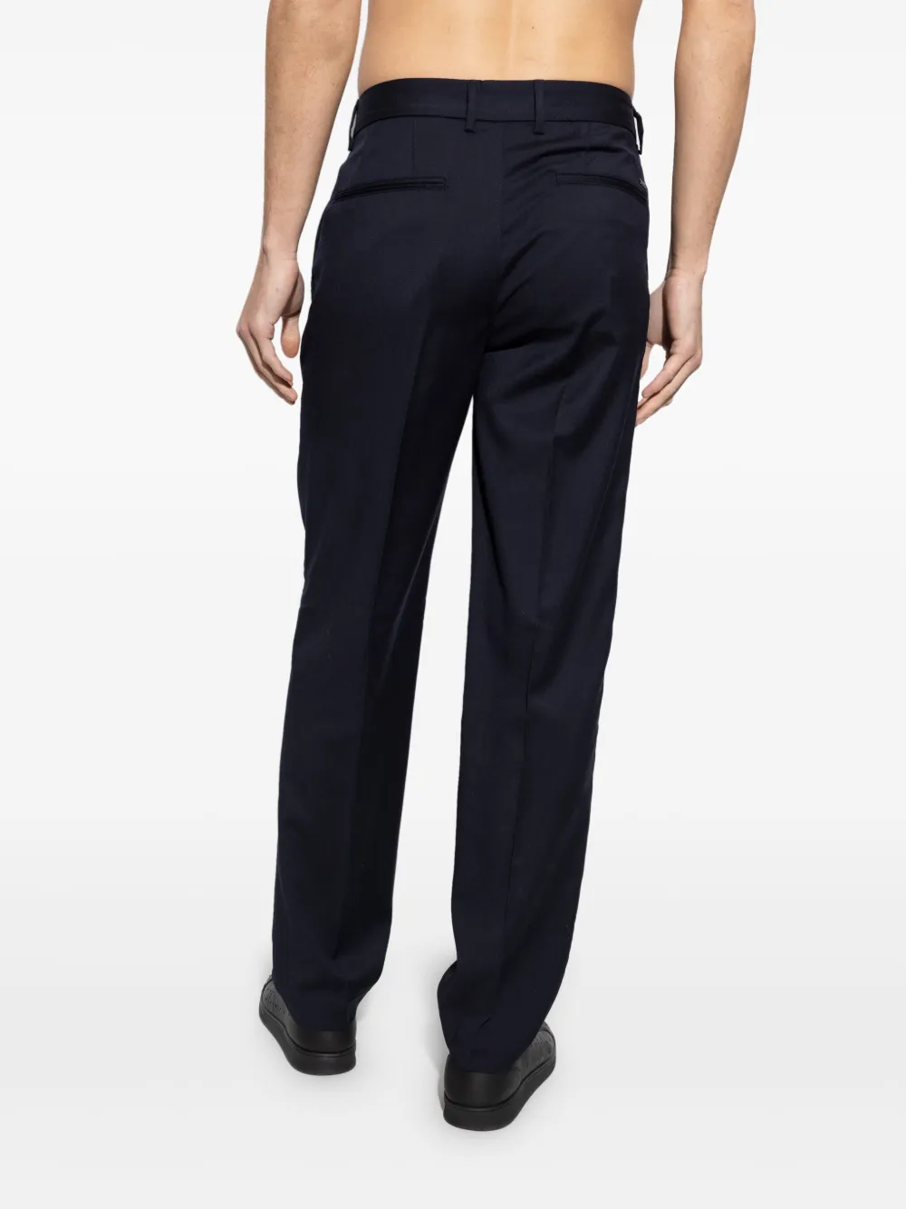 Emporio Armani Broek met logoplakkaat Blauw