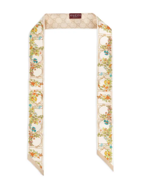 Gucci floral-print silk scarf