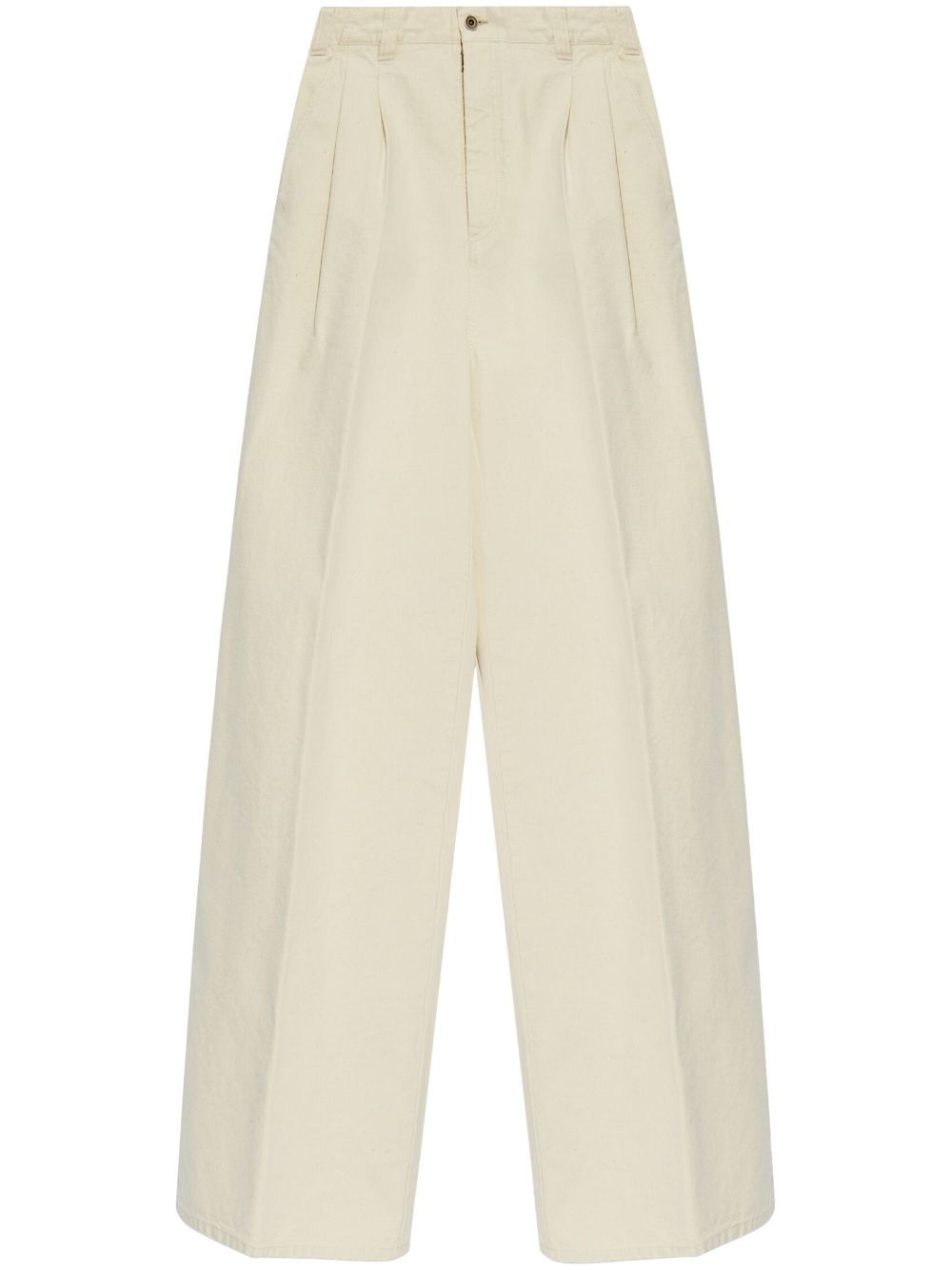 Maison Margiela cotton wide-leg trousers - Neutrals