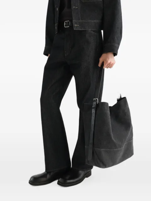 LEMAIRE belted tote bag in cotton canvas