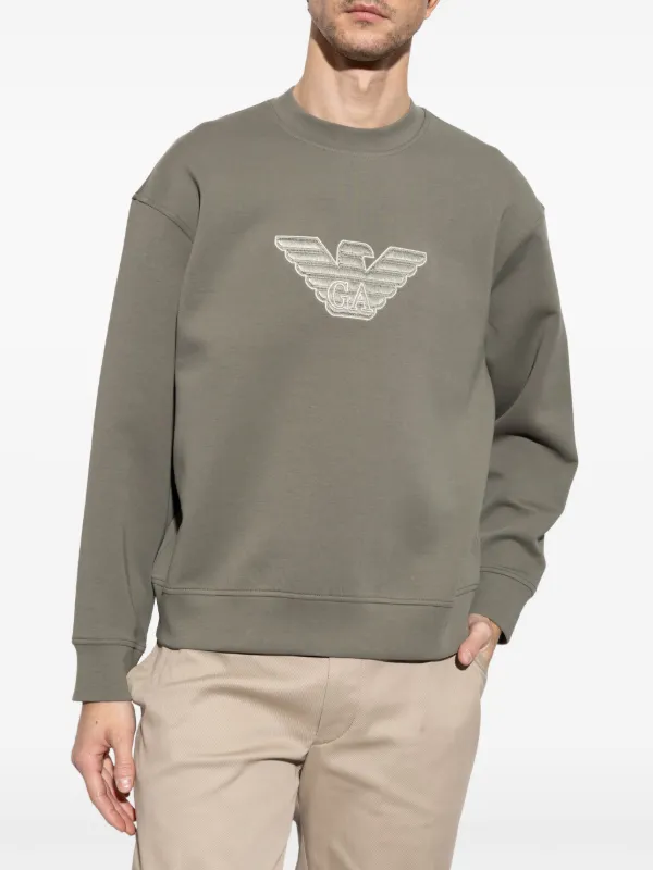 Emporio Armani ロゴ スウェットシャツ | グリーン | FARFETCH JP