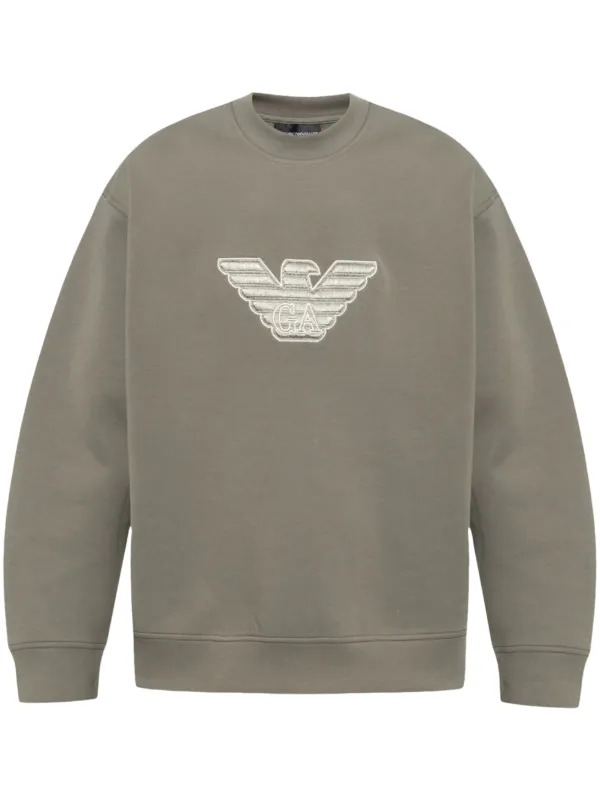 Emporio Armani ロゴ スウェットシャツ | グリーン | FARFETCH JP