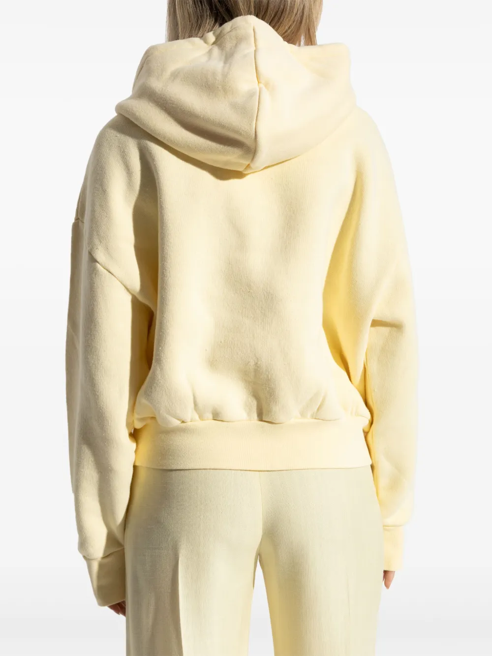 Jacquemus Hoodie met geborduurd logo Geel