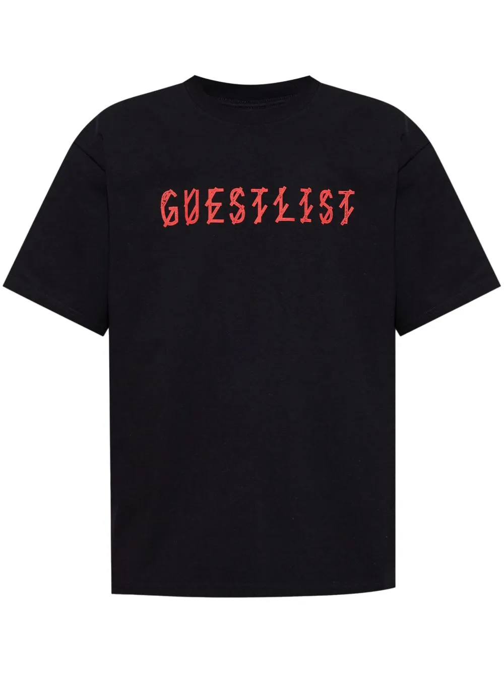 44 Label Group Black T-shirt With Print On The Front And Maxi Logo On The Back In Black