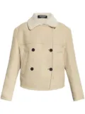 Jacquemus double-breasted shearling jacket - Neutrals