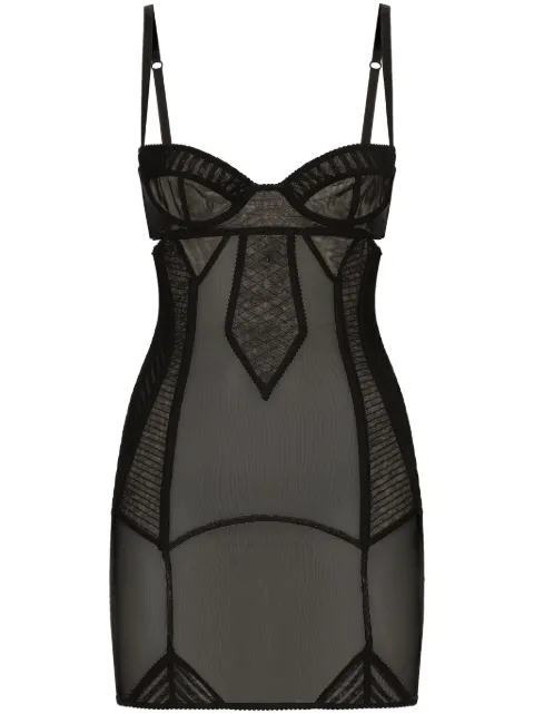 Dolce & Gabbana vestido corto estilo corset de tul