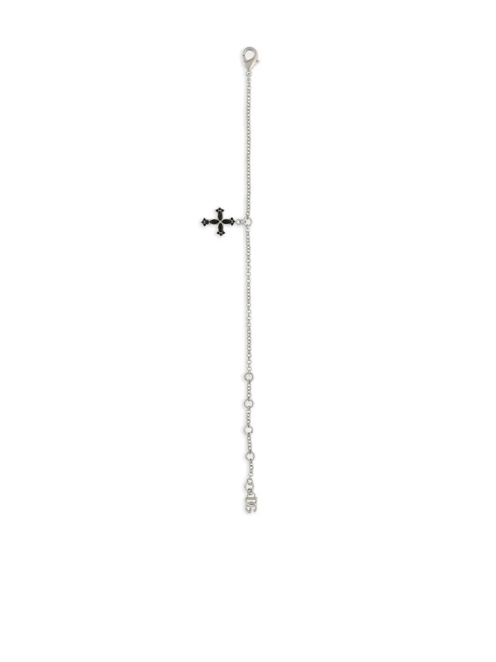 Dolce & Gabbana Crystal-cross Link Bracelet In Metallic